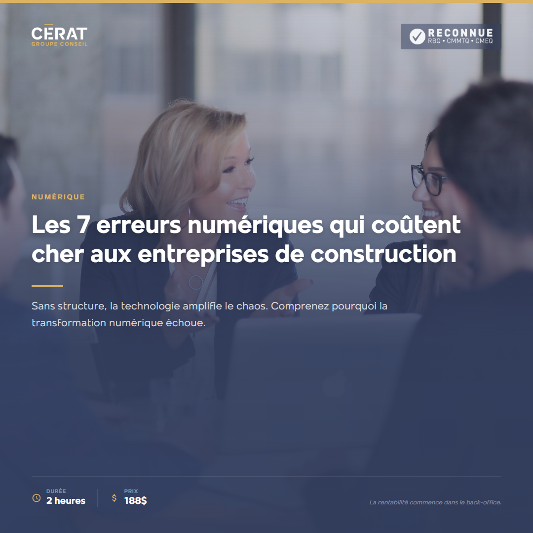 Formation Les 7 erreurs numériques